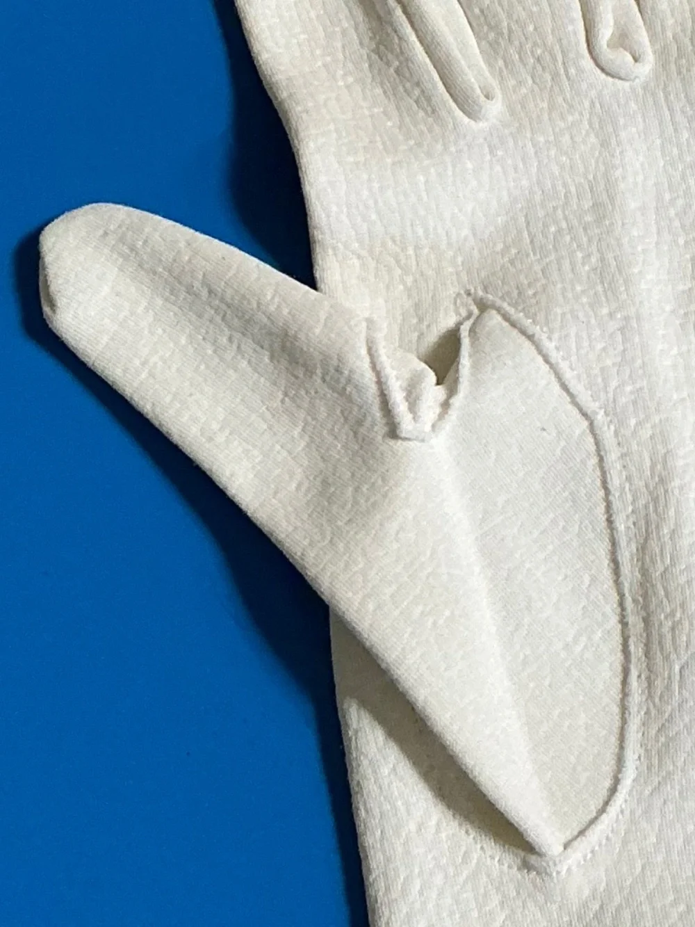 Vintage 1950s Hansen Formal Wrist Ivory Gloves Size 7 Mid Century